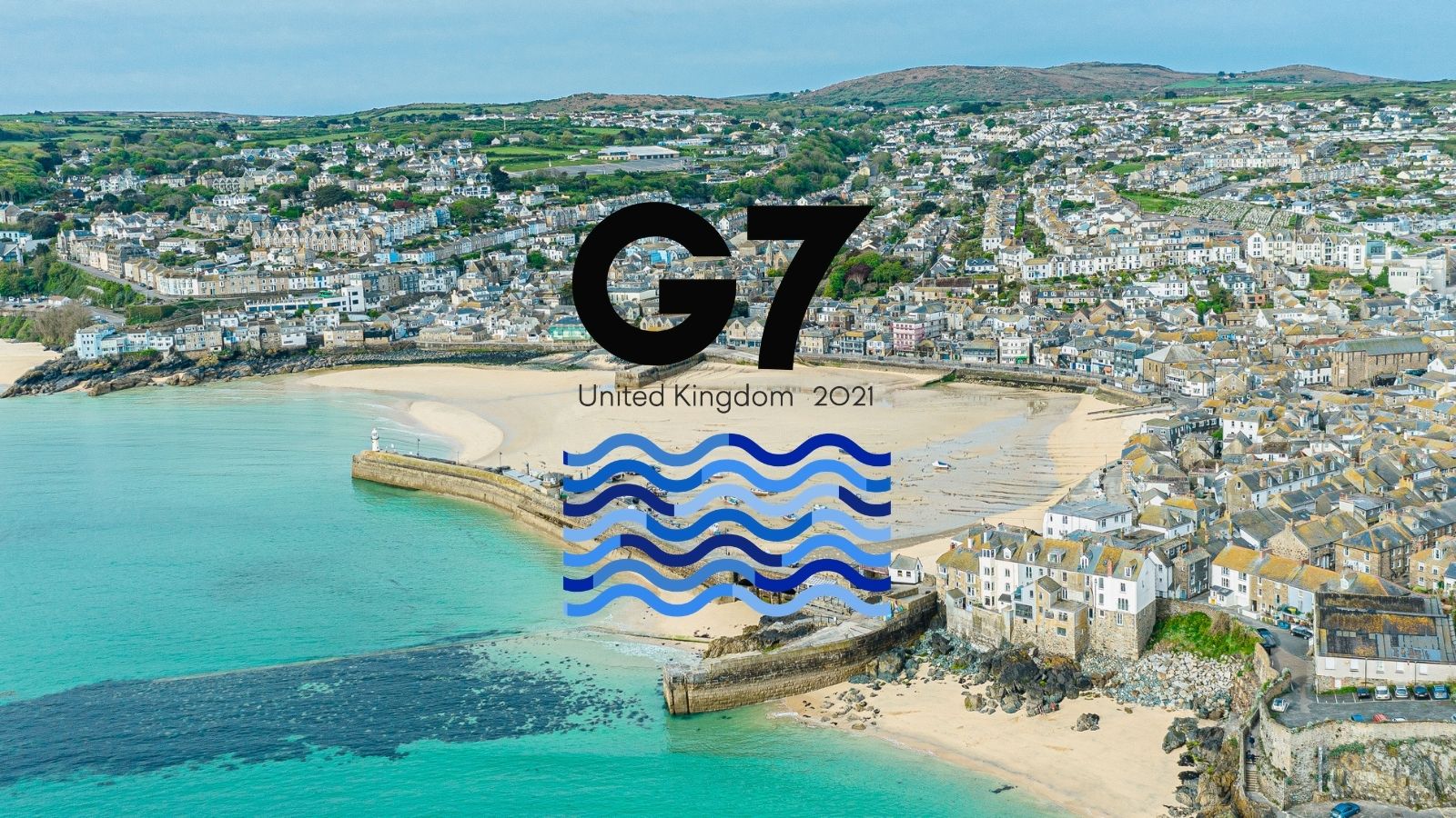 Corbis Bay with G7 logo