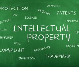 Intellectual property word cloud
