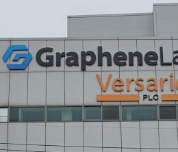 Exterior of Versarien's Graphene Lab facility with signage