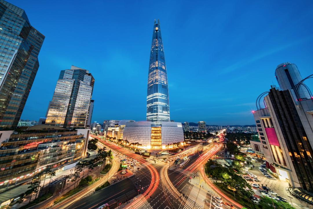 South Korea cityscape songpagu skyscrapers lotte world tower